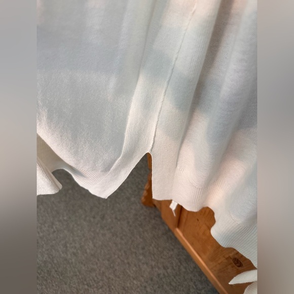 Gap Open Front White Cardigan with Tie Size XL Like New Preppy Classic - Picture 6 of 9